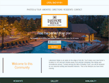 Tablet Screenshot of lakeshoreridgeapts.com